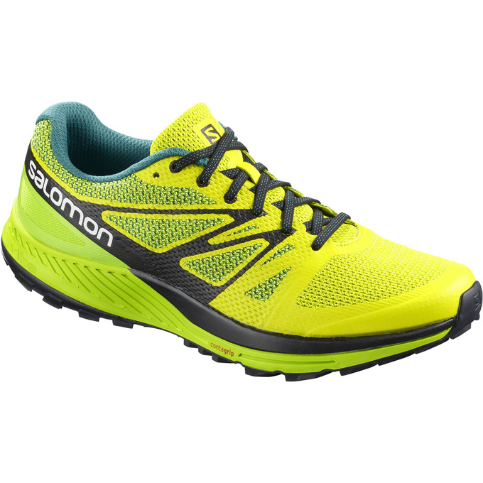 Chaussures De Trail Running Salomon Homme Jaune / Vert - Salomon SENSE ESE - France (0182-JHBNK)